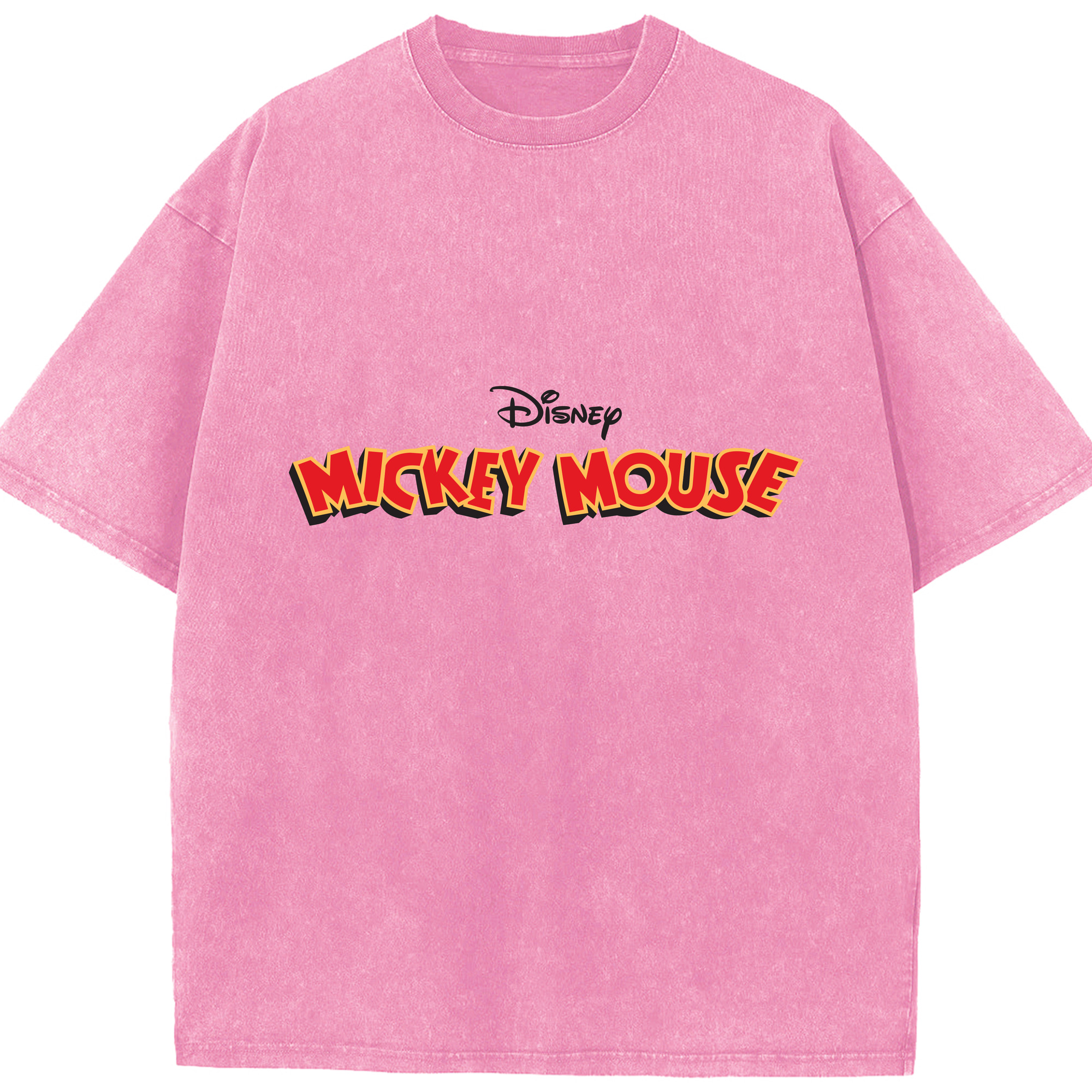 （画像用） ミッキーマウス Mickey Mouse 綿100% ヴィンテージ風 半袖Tシャツ（フロントプリント）